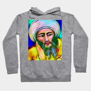 Averroes Colourful Portrait | Averroes Artwork 7 Hoodie